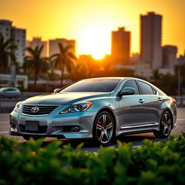 A sleek 2008 Toyota Mark X, showcasing its stylish design and modern lines