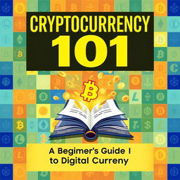 A captivating book cover design for 'Cryptocurrency 101'