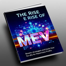 A visually striking book cover titled 'The Rise of MEV: Bots Strategies and Tools for Maximizing Profits'