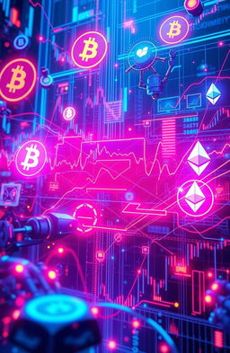 A futuristic and dynamic digital artwork representing the concept of MEV (Miner Extractable Value) in decentralized finance