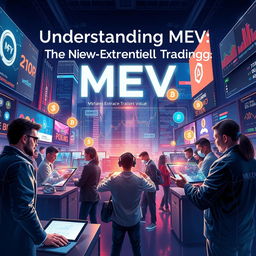 A captivating and detailed visual representation of 'Understanding MEV: The New Frontier of Cryptocurrency Trading'
