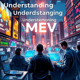 A captivating and detailed visual representation of 'Understanding MEV: The New Frontier of Cryptocurrency Trading'