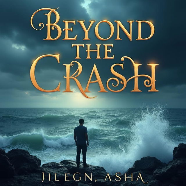 A stunning book cover design for a novel titled 'Beyond the Crash'