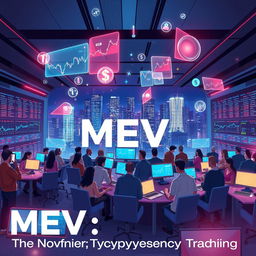 An eye-catching illustration titled 'MEV: The New Frontier of Cryptocurrency Trading'
