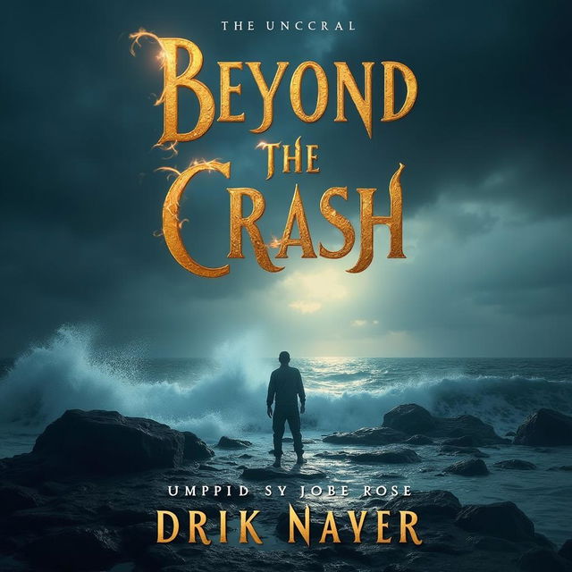 A mesmerizing book cover design for a novel titled 'Beyond the Crash'