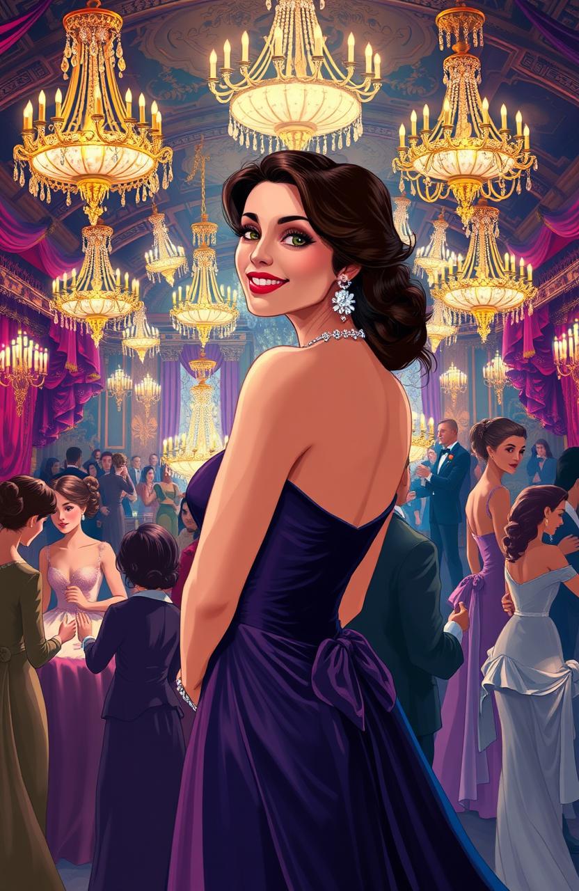 A beautifully illustrated scene inspired by Guy de Maupassant's short story "The Necklace