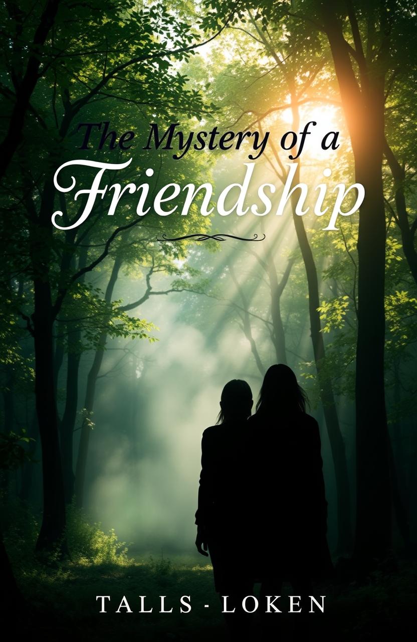 A captivating book cover design for a novel titled 'The Mystery of a Friendship'