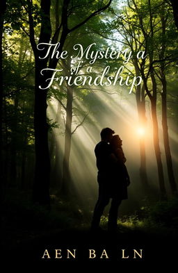 A captivating book cover design for a novel titled 'The Mystery of a Friendship'