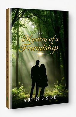 A captivating book cover design for a novel titled 'The Mystery of a Friendship'