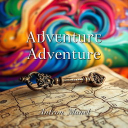 A stunning book cover design featuring an abstract and artistic representation of adventure and mystery