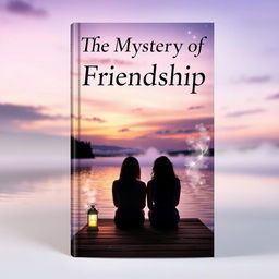 A beautiful book cover design for a novel titled 'The Mystery of a Friendship'