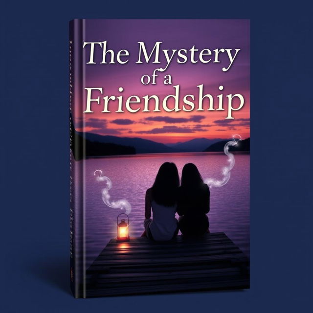 A beautiful book cover design for a novel titled 'The Mystery of a Friendship'