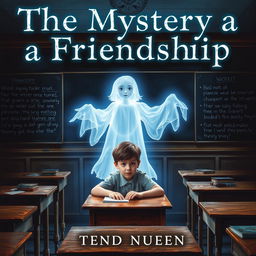 A mysterious and engaging book cover for the novel titled 'The Mystery of a Friendship'