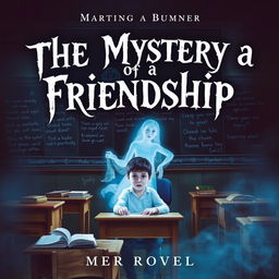 A mysterious and engaging book cover for the novel titled 'The Mystery of a Friendship'