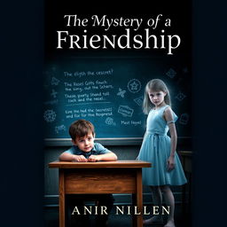 A striking book cover for the novel titled 'The Mystery of a Friendship'