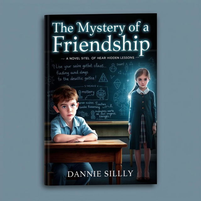 A striking book cover for the novel titled 'The Mystery of a Friendship'