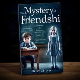 A striking book cover for the novel titled 'The Mystery of a Friendship'