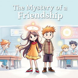 A captivating book cover for a novel titled 'The Mystery of a Friendship'