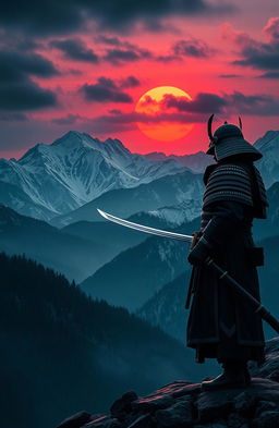 A digital book cover featuring the breathtaking mountains of eastern Japan with majestic snowy peaks under a moody twilight atmosphere