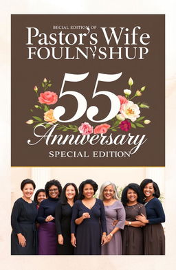 A beautifully designed cover for the 55th anniversary special edition of the Pastor's Wife Fellowship