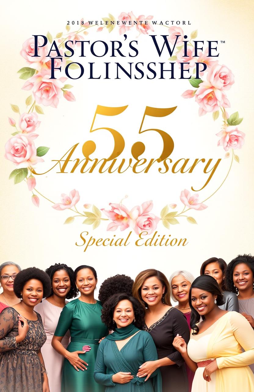 A beautifully designed cover for the 55th anniversary special edition of the Pastor's Wife Fellowship