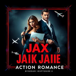 An engaging book cover design depicting the intense love story of Electra Berylla, a strikingly beautiful news anchor specializing in crime news, and Jax Petronas, a dashing and ruthless mafia leader