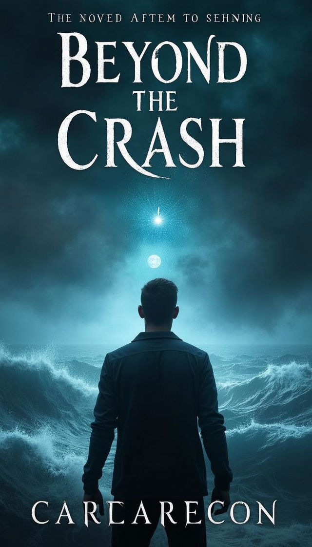 A captivating book cover for a novel titled 'Beyond the Crash' depicting themes of love, loss, and mystery