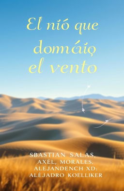A book cover featuring the title 'El niño que domó el viento' prominently displayed at the top in an elegant, bold font