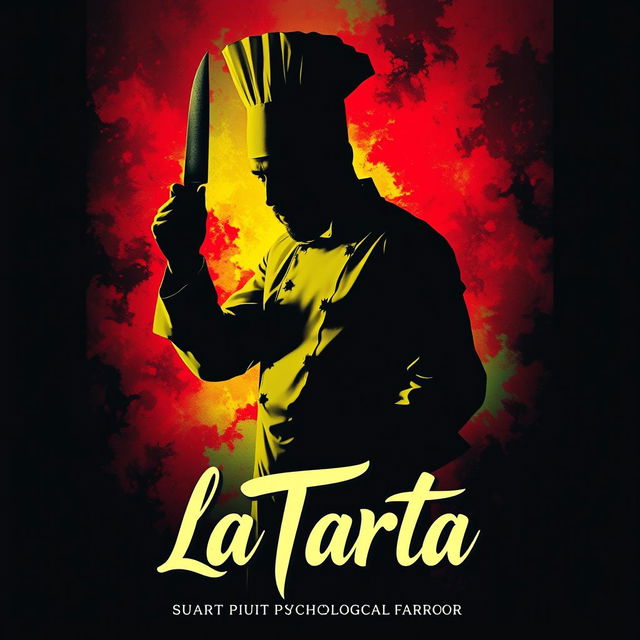 A promotional poster for a short psychological horror film titled "La Tarta"