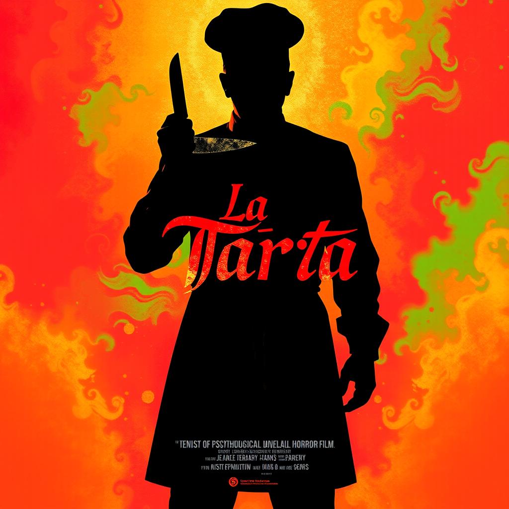 A promotional poster for a short psychological horror film titled "La Tarta"