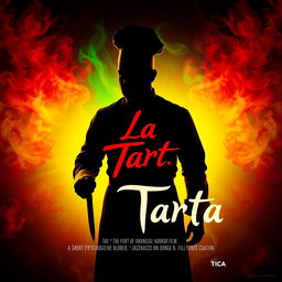 A promotional poster for a short psychological horror film titled "La Tarta"
