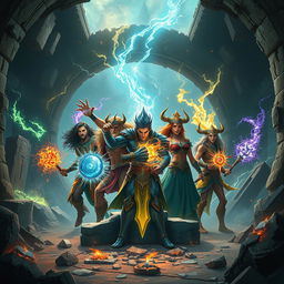 In a post-apocalyptic world devastated by elemental creatures known as the Sovereigns, a diverse group of heroes stands united, each wielding legendary powers