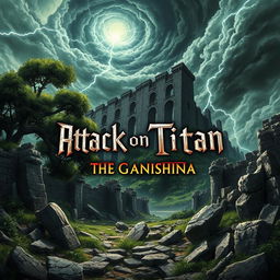 A captivating book cover for the theme 'Attack on Titan: The Ruins of Shiganshina'
