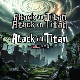 A captivating book cover for the theme 'Attack on Titan: The Ruins of Shiganshina'