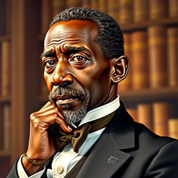 A detailed portrait of W