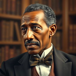 A detailed portrait of W