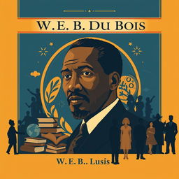 An artistic book cover design featuring W