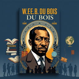 An artistic book cover design featuring W