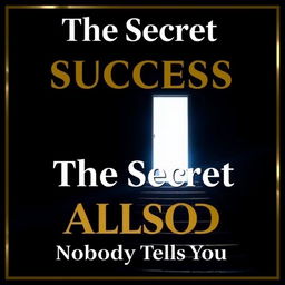 A mysterious thumbnail about the hidden side of success, featuring a dark and enigmatic background