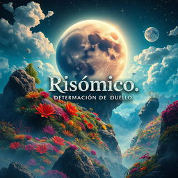 An enchanting and surreal scene titled 'Risómico: Determinación de Duelo', with the author name 'Lisboa Lautaro' prominently displayed at the bottom