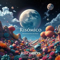 A stunning and imaginative artwork titled 'Risómico: Determinación de Duelo', created by Lisboa Lautaro
