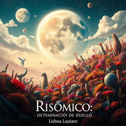 A stunning and imaginative artwork titled 'Risómico: Determinación de Duelo', created by Lisboa Lautaro