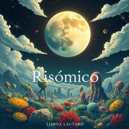 An imaginative illustration titled 'Risómico: Determinación de Duelo', attributed to the author Lisboa Lautaro, whose name is elegantly positioned at the bottom