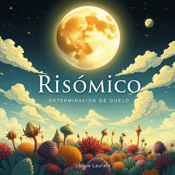 An imaginative illustration titled 'Risómico: Determinación de Duelo', attributed to the author Lisboa Lautaro, whose name is elegantly positioned at the bottom
