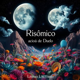 A visually striking artwork titled 'Risómico: Determinación de Duelo', credited to the author 'Lisboa Lautaro', whose name is elegantly placed at the bottom of the image