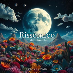 A visually striking artwork titled 'Risómico: Determinación de Duelo', credited to the author 'Lisboa Lautaro', whose name is elegantly placed at the bottom of the image