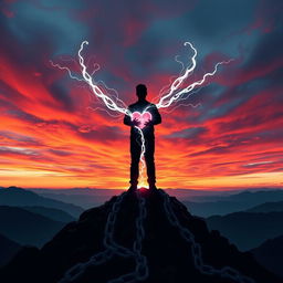 A visually stunning graphic art piece that embodies profound sadness while conveying a message of resilience and hope