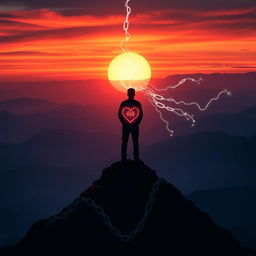 A visually stunning graphic art piece that embodies profound sadness while conveying a message of resilience and hope