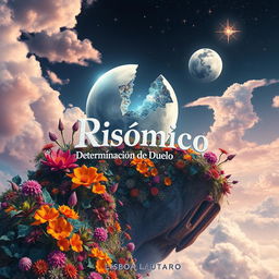 An imaginative artwork titled 'Risómico: Determinación de Duelo', crediting the author Lisboa Lautaro, with the name displayed gracefully at the bottom