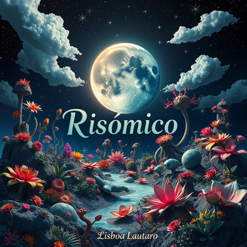 An imaginative artwork titled 'Risómico: Determinación de Duelo', crediting the author Lisboa Lautaro, with the name displayed gracefully at the bottom